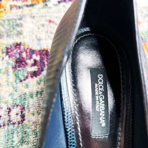 Dolce Gabbana Bellucci Embossed Kitten Heels - Picture 3 of 9